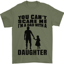 Dad With a Daughter Funny Fathers Day Mens T-Shirt Cotton Gildan Military Green