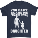 Dad With a Daughter Funny Fathers Day Mens T-Shirt Cotton Gildan Navy Blue