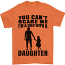 Dad With a Daughter Funny Fathers Day Mens T-Shirt Cotton Gildan Orange