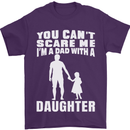 Dad With a Daughter Funny Fathers Day Mens T-Shirt Cotton Gildan Purple