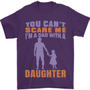 Dad With a Daughter Funny Fathers Day Mens T-Shirt Cotton Gildan Purple