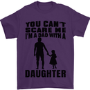 Dad With a Daughter Funny Fathers Day Mens T-Shirt Cotton Gildan Purple