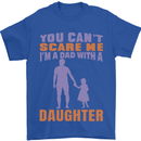 Dad With a Daughter Funny Fathers Day Mens T-Shirt Cotton Gildan Royal Blue