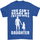 Dad With a Daughter Funny Fathers Day Mens T-Shirt Cotton Gildan Royal Blue