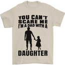 Dad With a Daughter Funny Fathers Day Mens T-Shirt Cotton Gildan Sand