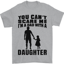 Dad With a Daughter Funny Fathers Day Mens T-Shirt Cotton Gildan Sports Grey