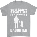 Dad With a Daughter Funny Fathers Day Mens T-Shirt Cotton Gildan Sports Grey