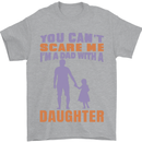 Dad With a Daughter Funny Fathers Day Mens T-Shirt Cotton Gildan Sports Grey