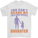 Dad With a Daughter Funny Fathers Day Mens T-Shirt Cotton Gildan White