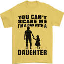 Dad With a Daughter Funny Fathers Day Mens T-Shirt Cotton Gildan Yellow