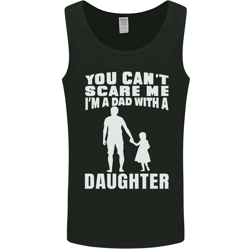 Dad With a Daughter Funny Fathers Day Mens Vest Tank Top Black