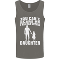 Dad With a Daughter Funny Fathers Day Mens Vest Tank Top Charcoal