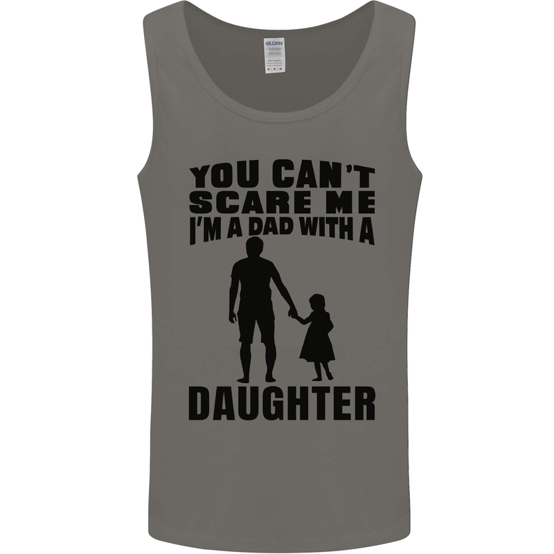 Dad With a Daughter Funny Fathers Day Mens Vest Tank Top Charcoal
