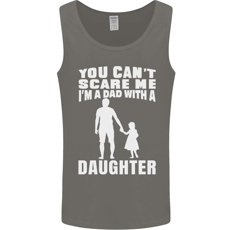 Dad With a Daughter Funny Fathers Day Mens Vest Tank Top Charcoal