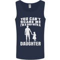 Dad With a Daughter Funny Fathers Day Mens Vest Tank Top Navy Blue