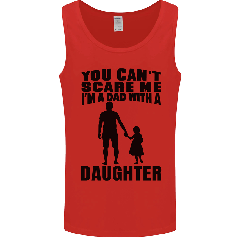 Dad With a Daughter Funny Fathers Day Mens Vest Tank Top Red