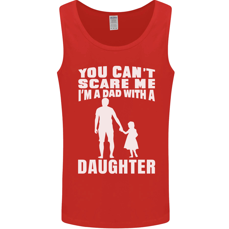 Dad With a Daughter Funny Fathers Day Mens Vest Tank Top Red