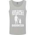 Dad With a Daughter Funny Fathers Day Mens Vest Tank Top Sports Grey