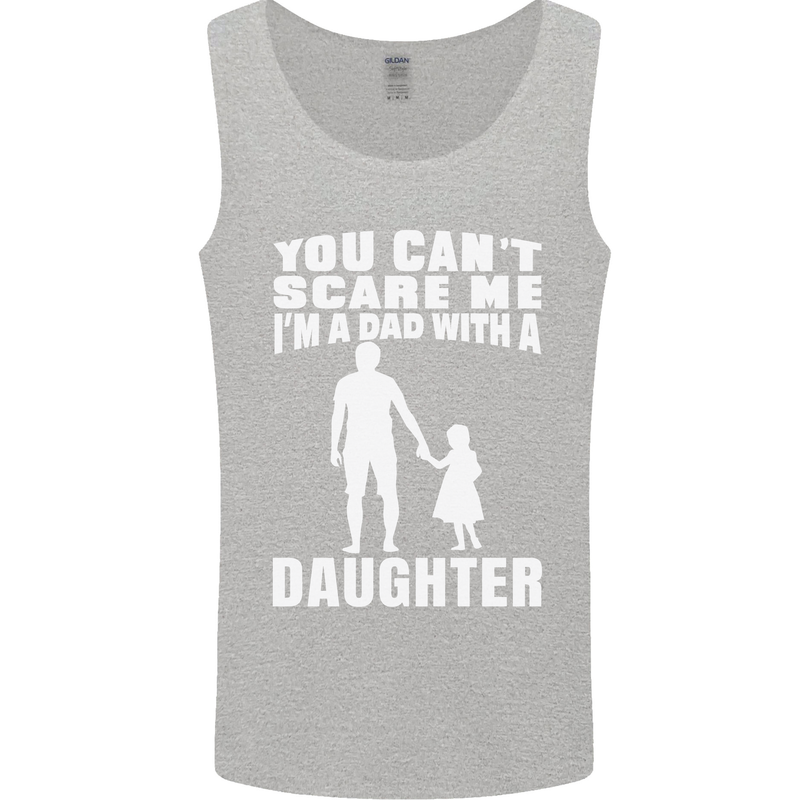 Dad With a Daughter Funny Fathers Day Mens Vest Tank Top Sports Grey
