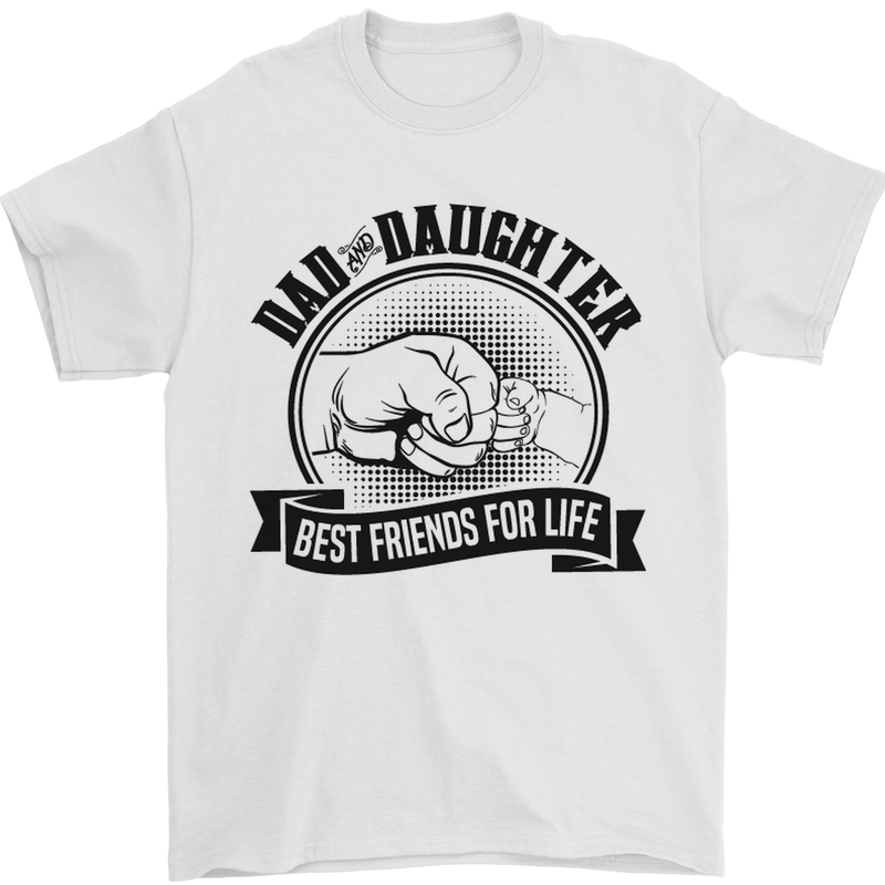 Dad & Daughter Best Friends Father's Day Mens T-Shirt Cotton Gildan White