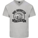 Dad & Daughter Best Friends Father's Day Mens V-Neck Cotton T-Shirt Sports Grey