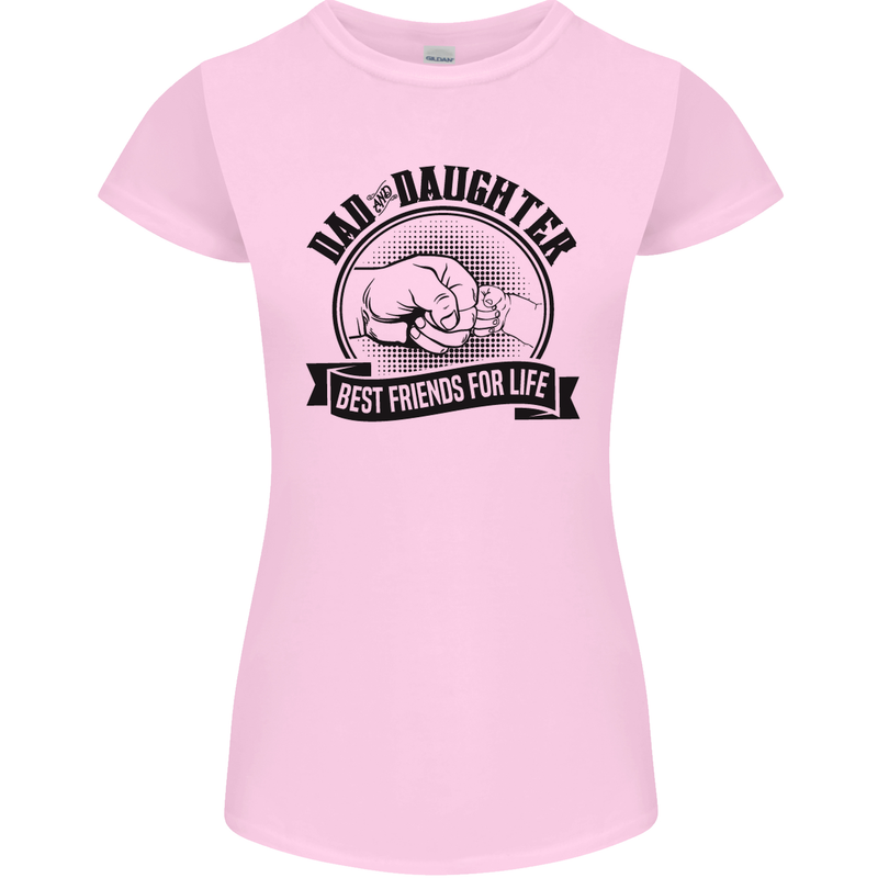 Dad & Daughter Best Friends Father's Day Womens Petite Cut T-Shirt Light Pink