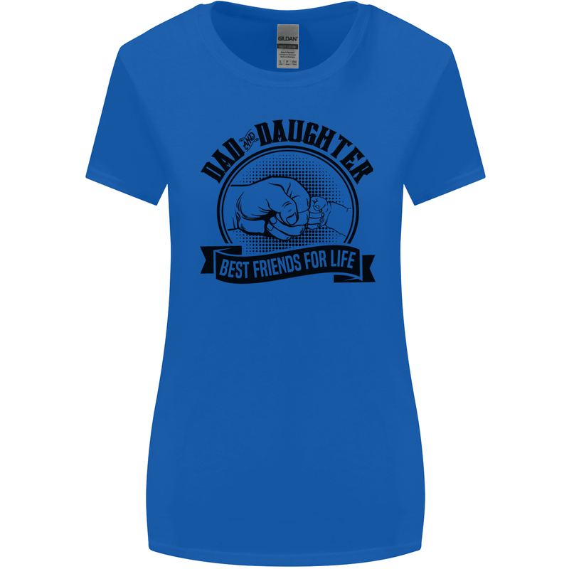 Dad & Daughter Best Friends Father's Day Womens Wider Cut T-Shirt Royal Blue