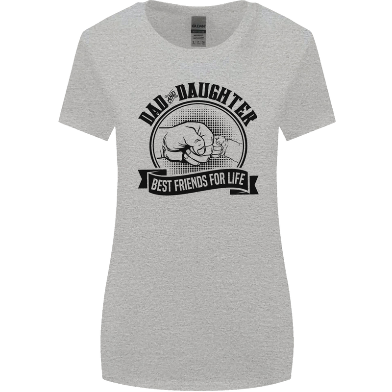 Dad & Daughter Best Friends Father's Day Womens Wider Cut T-Shirt Sports Grey
