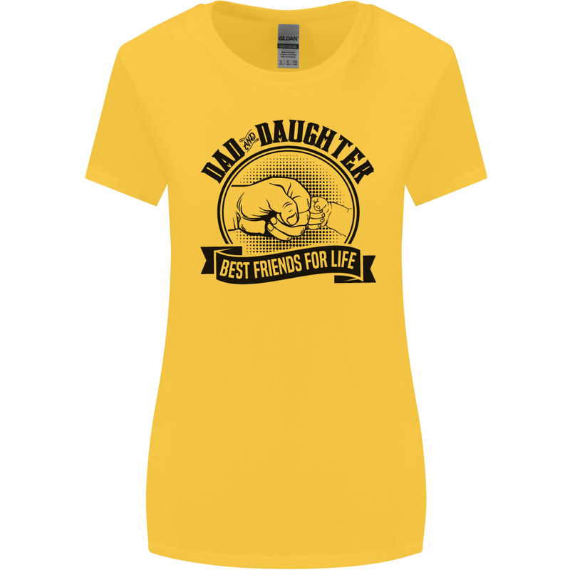 Dad & Daughter Best Friends Father's Day Womens Wider Cut T-Shirt Yellow