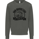 Dad & Daughters Best Friends Father's Day Kids Sweatshirt Jumper Storm Grey