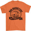 Dad & Daughters Best Friends Father's Day Mens T-Shirt Cotton Gildan Orange
