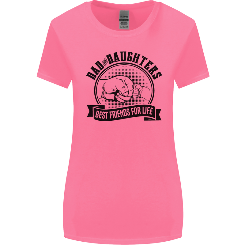 Dad & Daughters Best Friends Father's Day Womens Wider Cut T-Shirt Azalea