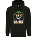 Dad & Gamer Funny Fathers Day Gaming Childrens Kids Hoodie Black