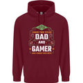 Dad & Gamer Funny Fathers Day Gaming Childrens Kids Hoodie Maroon