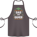Dad & Gamer Funny Fathers Day Gaming Cotton Apron 100% Organic Dark Grey
