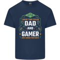 Dad & Gamer Funny Fathers Day Gaming Kids T-Shirt Childrens Navy Blue