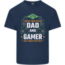 Dad & Gamer Funny Fathers Day Gaming Kids T-Shirt Childrens Navy Blue