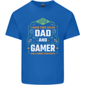 Dad & Gamer Funny Fathers Day Gaming Kids T-Shirt Childrens Royal Blue