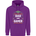 Dad & Gamer Funny Fathers Day Gaming Mens 80% Cotton Hoodie Purple