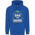 Dad & Gamer Funny Fathers Day Gaming Mens 80% Cotton Hoodie Royal Blue