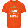 Dad & Gamer Funny Fathers Day Gaming Mens Cotton T-Shirt Tee Top Orange