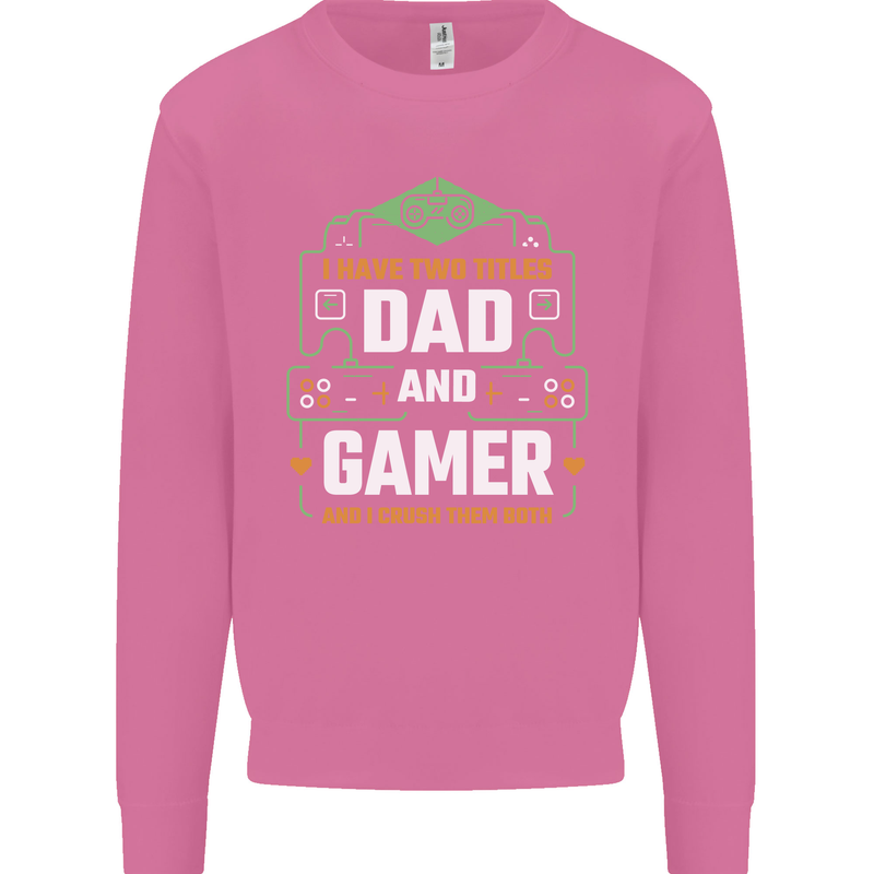 Dad & Gamer Funny Fathers Day Gaming Mens Sweatshirt Jumper Azalea