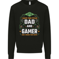 Dad & Gamer Funny Fathers Day Gaming Mens Sweatshirt Jumper Black