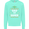 Dad & Gamer Funny Fathers Day Gaming Mens Sweatshirt Jumper Peppermint