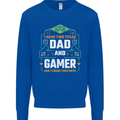 Dad & Gamer Funny Fathers Day Gaming Mens Sweatshirt Jumper Royal Blue