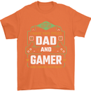 Dad & Gamer Funny Fathers Day Gaming Mens T-Shirt 100% Cotton Orange