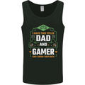 Dad & Gamer Funny Fathers Day Gaming Mens Vest Tank Top Black