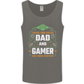 Dad & Gamer Funny Fathers Day Gaming Mens Vest Tank Top Charcoal