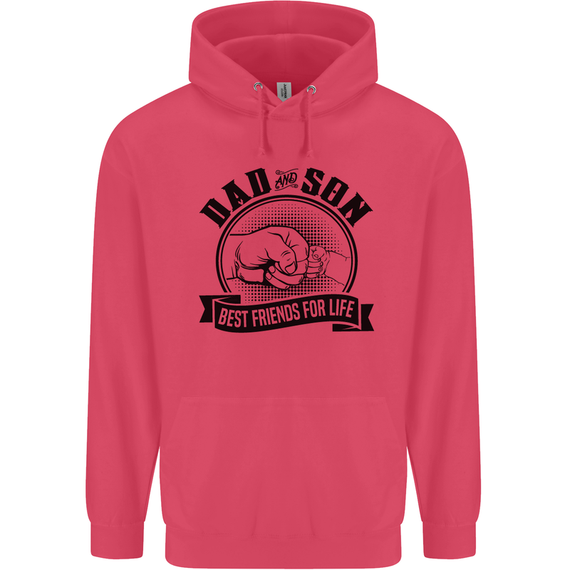 Dad & Son Best Friends Father's Day Childrens Kids Hoodie Heliconia