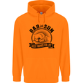 Dad & Son Best Friends Father's Day Childrens Kids Hoodie Orange
